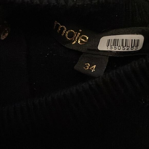 Maje Ruffled Mini Dress Black Size XS Retails $475 As seen on TV - Picture 9 of 10